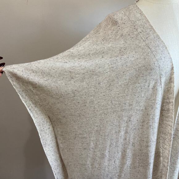 Pure J. Jill Cream Speckled Open Front Linen Silk Blend Cardigan Size M/L - Picture 6 of 9